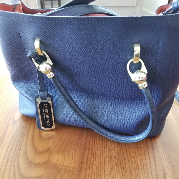 London Fog Handbags - London Fog navy handbag